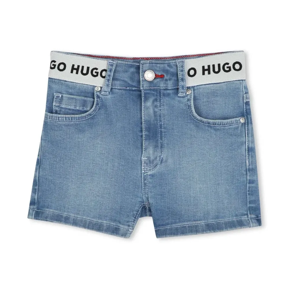 Джинсовые шорты с логотипом