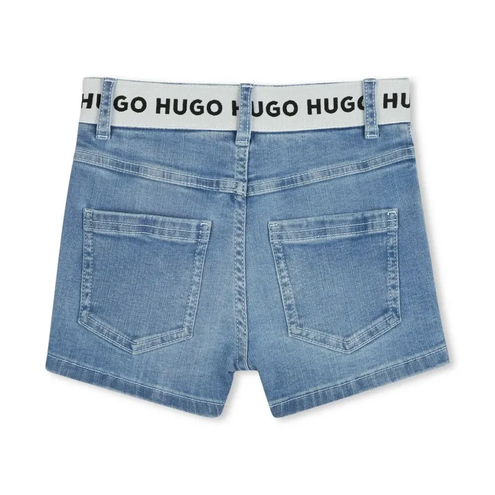 Джинсовые шорты с логотипом