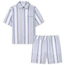 Комплект из рубашки и шортов в полоску