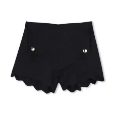 Льняные шорты с фестонами