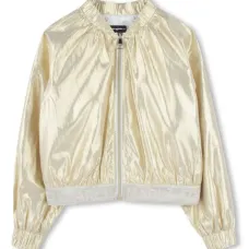 Бомбер с эффектом металлик Бомбер с эффектом металлик