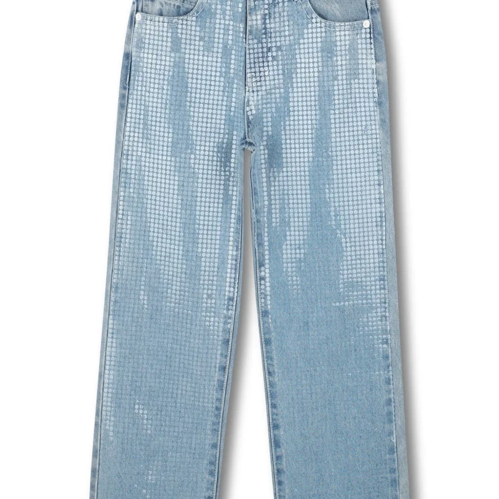 Джинсы с пайетками