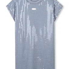 Платье-футболка с пайетками