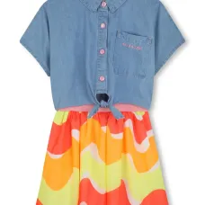 Джинсовое платье с узлом