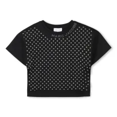 Футболка с цветочной аппликацией