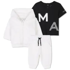 Комплект из футболки, брюк и кардигана с логотипом