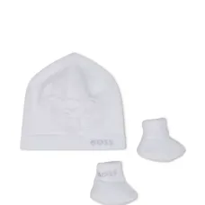 Комплект из шапки и пинеток с вышитым логотипом