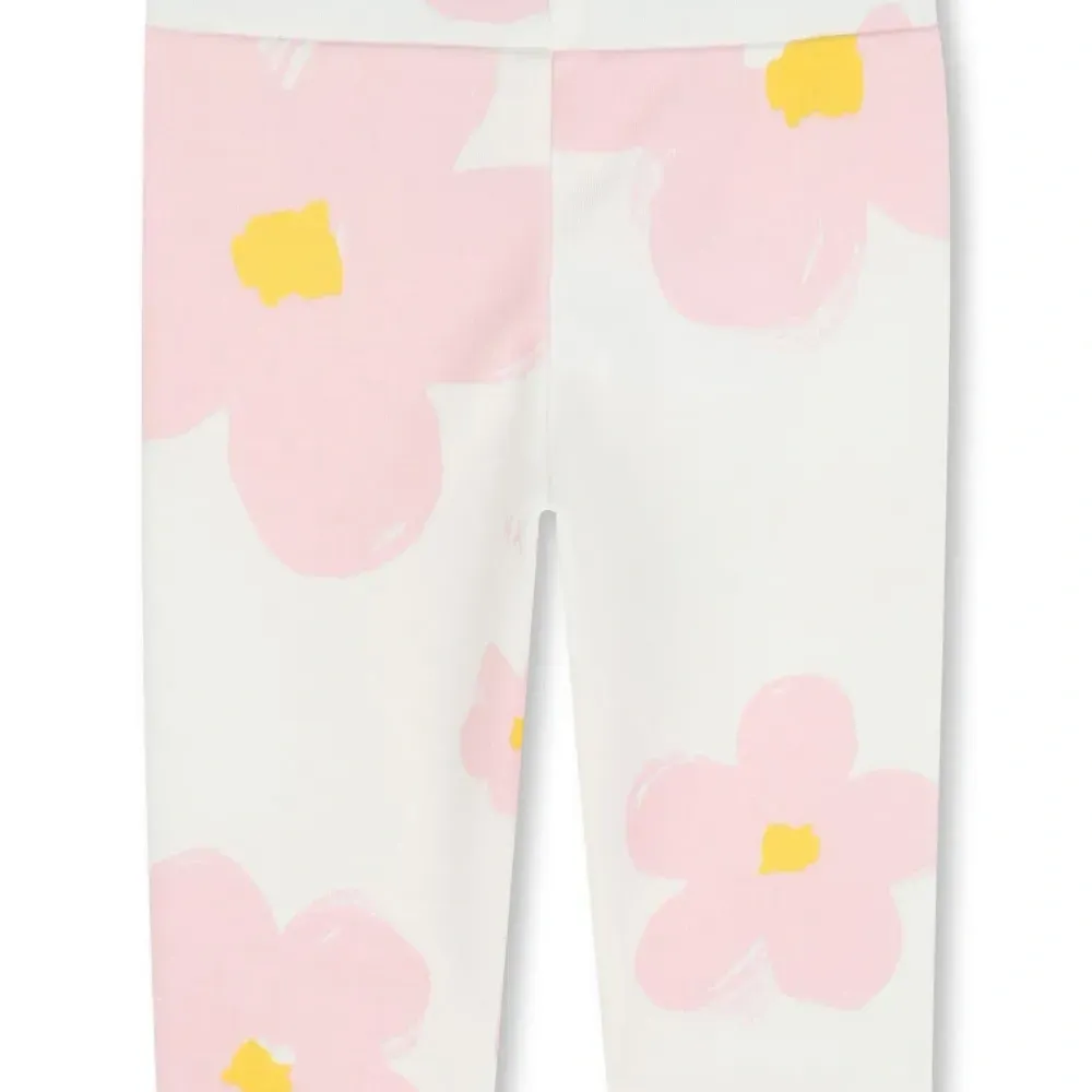 Комплект из футболки и брюк с цветочным принтом