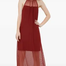 Миди-платье с воротником-халтер