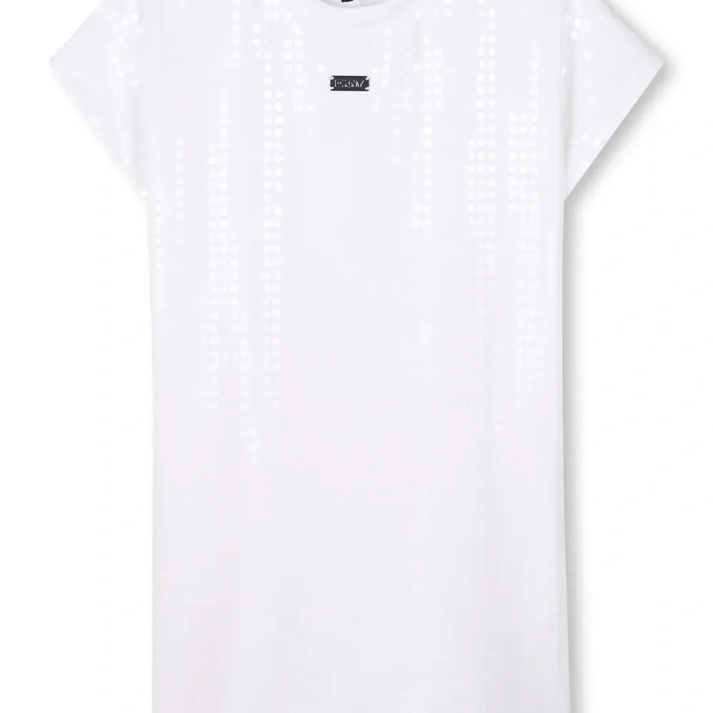 Платье-футболка с пайетками