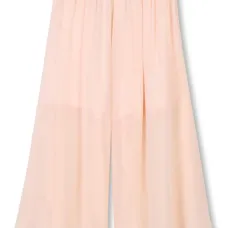 шелковые расклешенные брюки