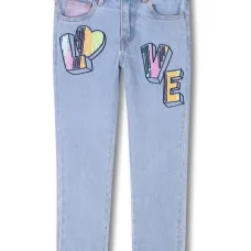 Джинсы с вышивкой