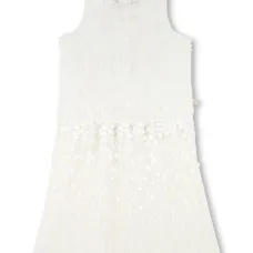 Платье с цветочной аппликацией