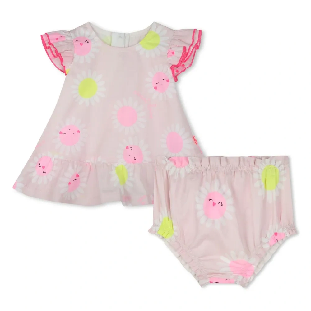 Комплект из платья и блумеров с цветочным принтом