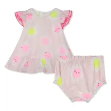 Комплект из платья и блумеров с цветочным принтом