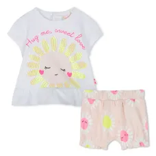 Комплект из топа и шортов с цветочным принтом