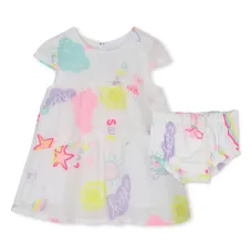 Комплект из платья и брюк с графичным принтом