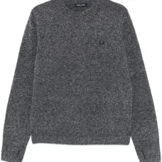 Свитер из ткани букле с круглым вырезом