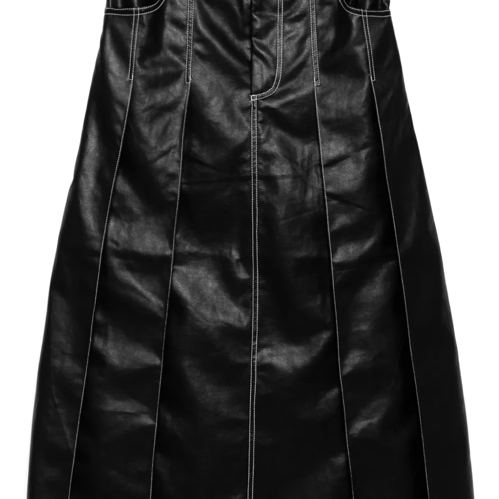 Юбка миди с контрастной строчкой