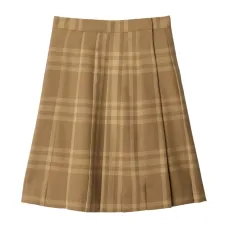 Клетчатая юбка со складками