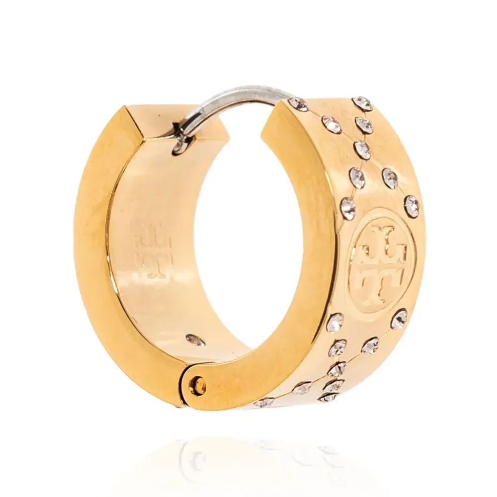 Маленькие серьги-кольца с монограммой