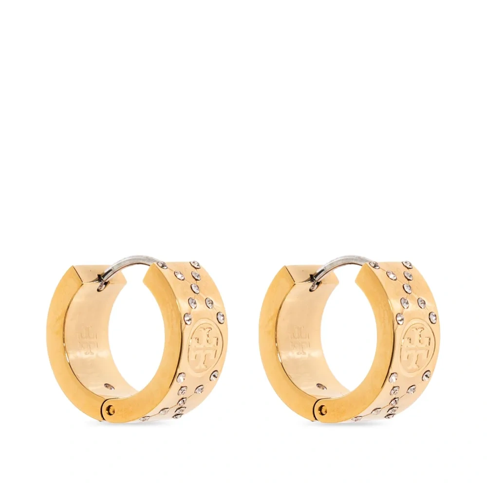 Маленькие серьги-кольца с монограммой