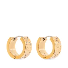 Маленькие серьги-кольца с монограммой Маленькие серьги-кольца с монограммой