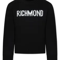 Свитер с жаккардовым логотипом Свитер с жаккардовым логотипом