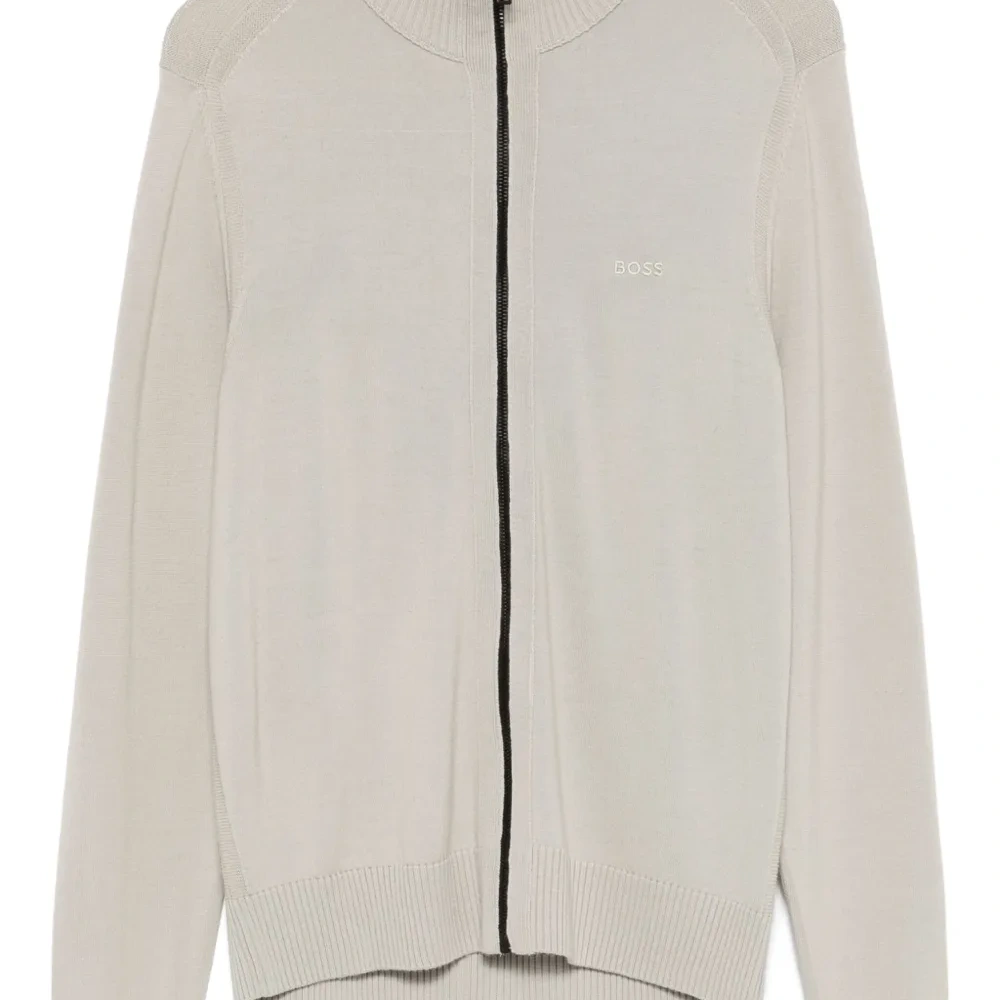 Кардиган с вышитым логотипом