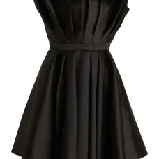 Платье мини со складками