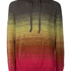 свитер с капюшоном и эффектом омбре