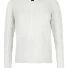 Свитер в рубчик с круглым вырезом