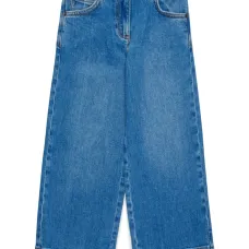 Укороченные джинсы широкого кроя