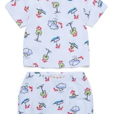 Комплект из футболки и шортов с графичным принтом Комплект из футболки и шортов с графичным принтом