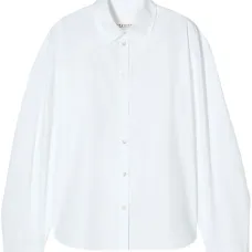 Рубашка с плиссировкой на рукавах