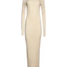 Макси-платье с длинными рукавами и воротником-гольф