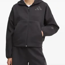 Толстовка на молнии с капюшоном и логотипом