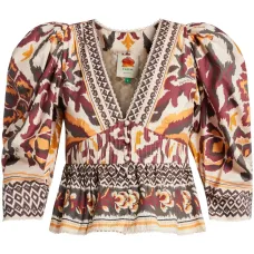 Блузка с объемными рукавами