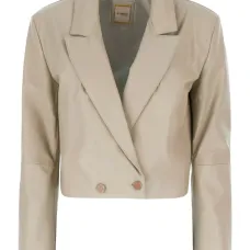 Укороченный двубортный пиджак Укороченный двубортный пиджак