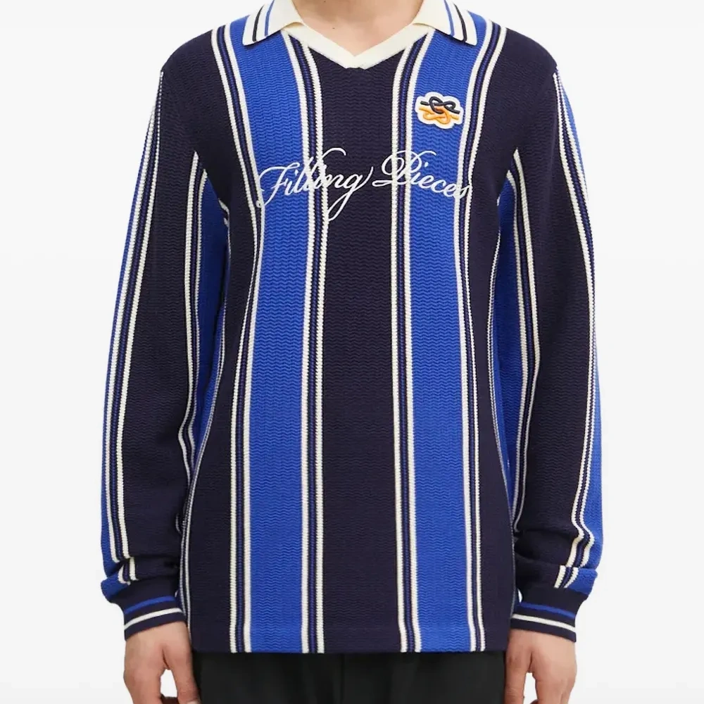 полосатый свитер с воротником поло