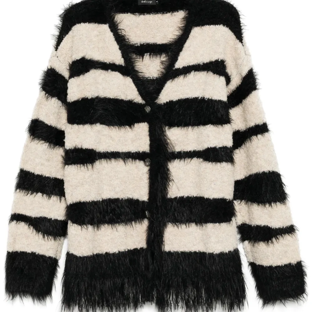 Полосатый кардиган на пуговицах