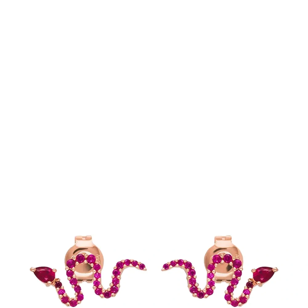 Серьги с украшением в виде змеи