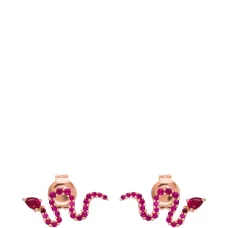 Серьги с украшением в виде змеи