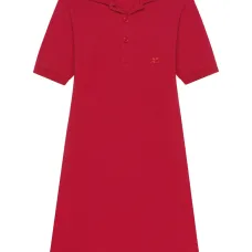 Платье мини с воротником поло