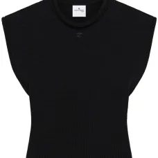 Укороченный джемпер без рукавов