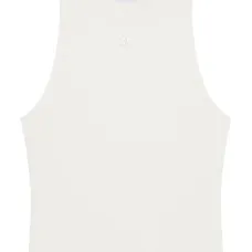 Приталенный топ без рукавов