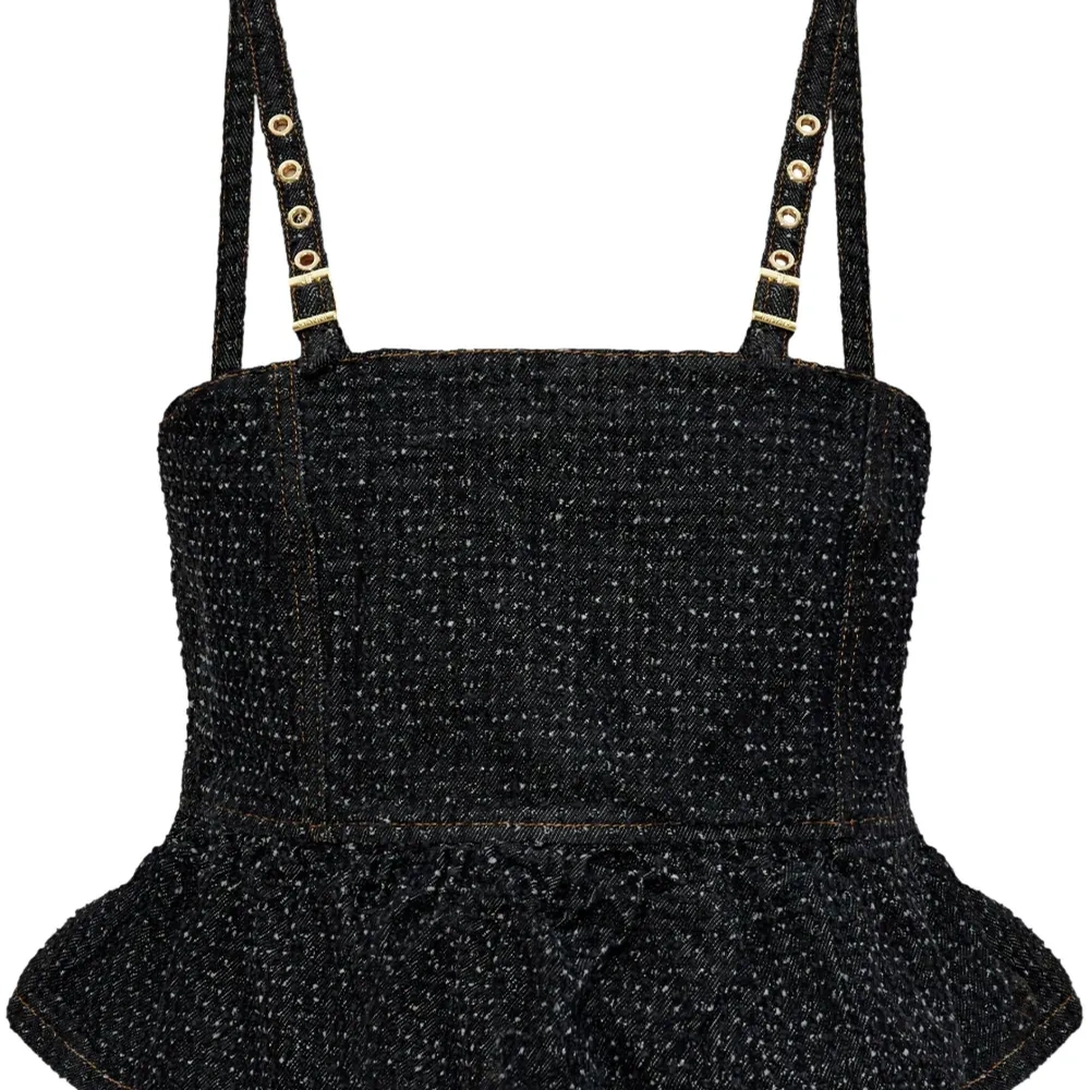 Джинсовый топ с баской Джинсовый топ с баской