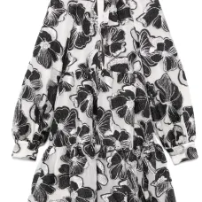 Ярусное платье мини с жаккардовым узором Anemone