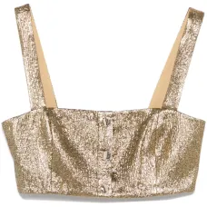 Жаккардовый топ с эффектом металлик