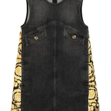 Джинсовое платье без рукавов